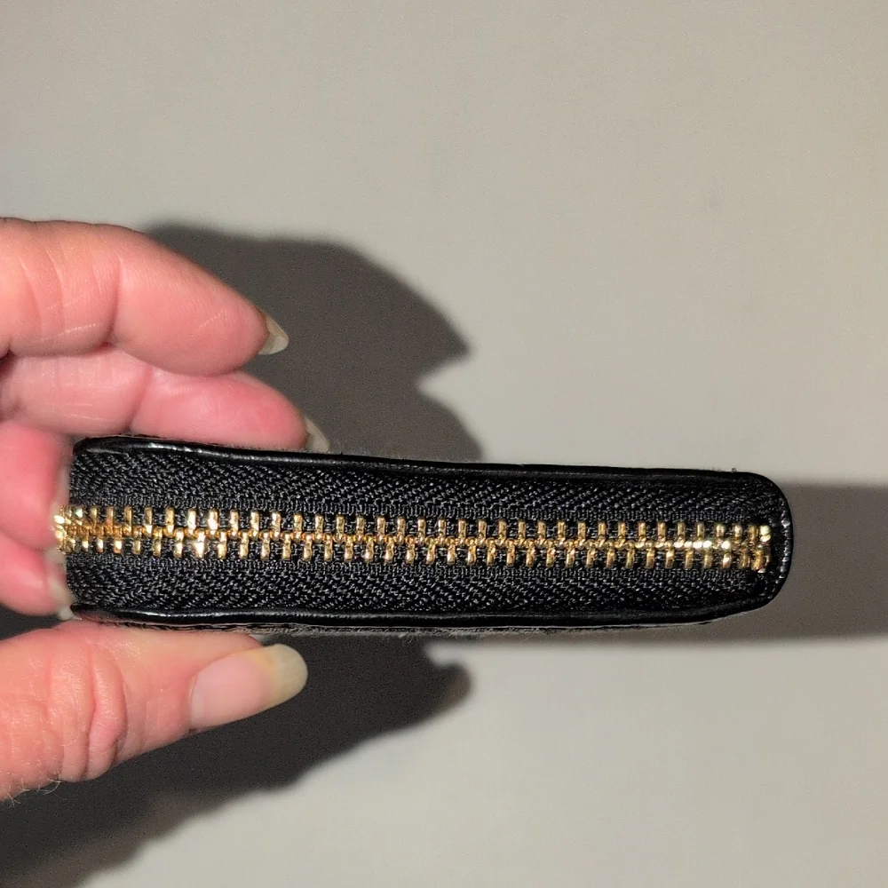 Coach Poppy Signature Zip Around Long Wallet